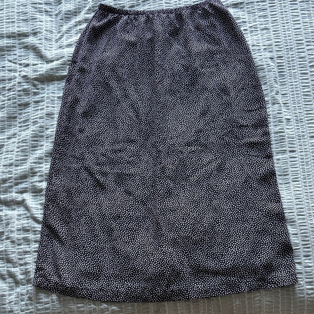 AGB Black and White Polka Dot Midi Skirt